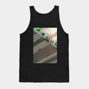 Straight road through ploughed fields Tank Top